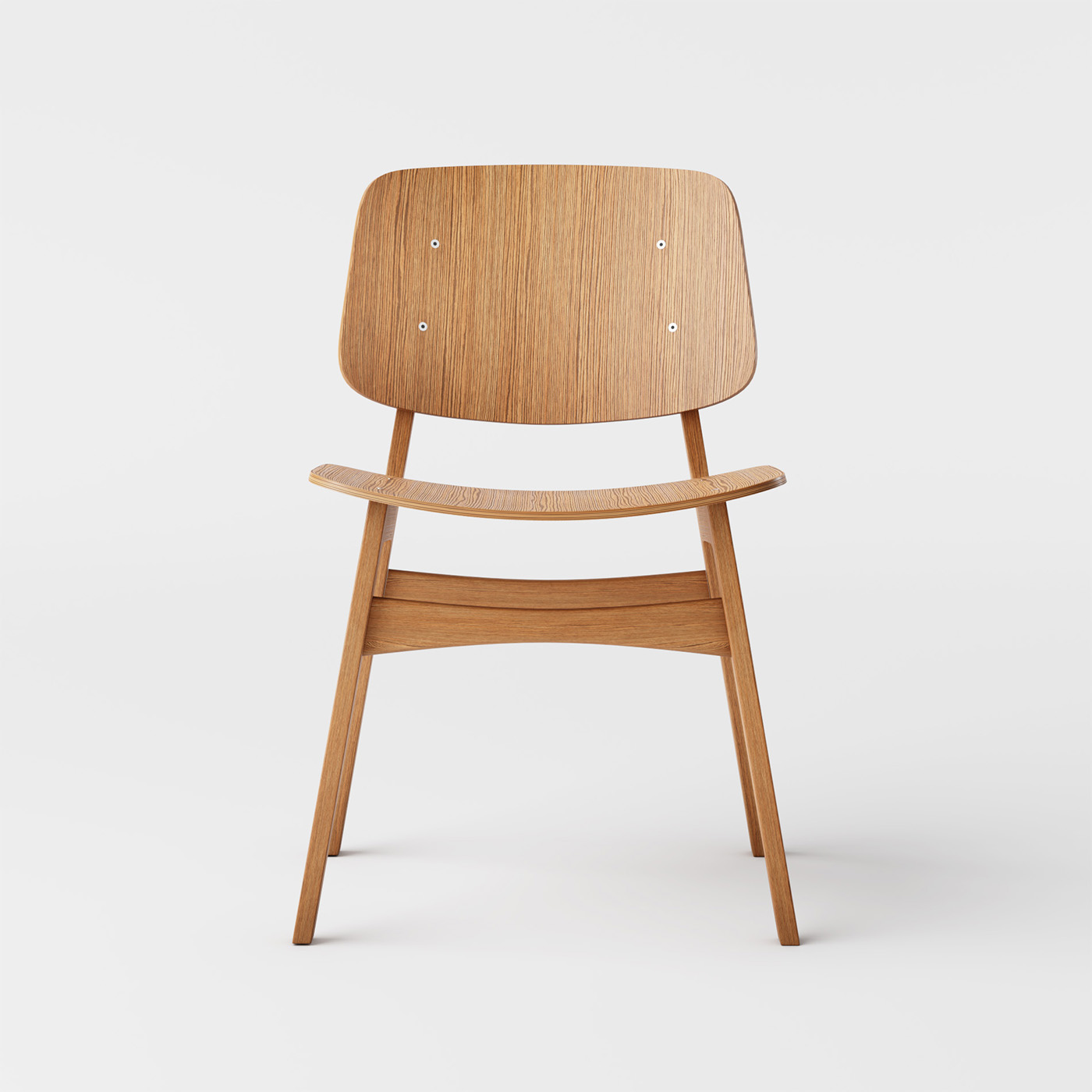 Oak variant a rendered wooden chair