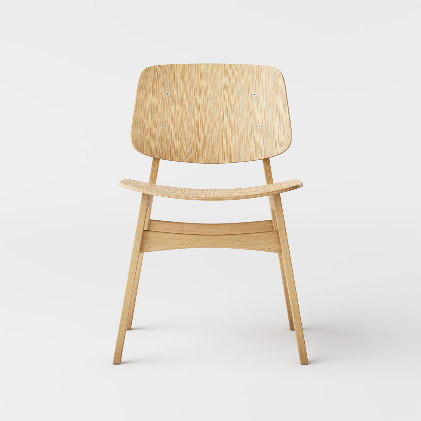 Birch variant a rendered wooden chair